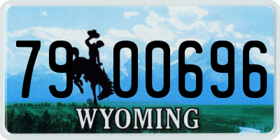 WY license plate 7900696