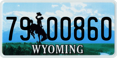 WY license plate 7900860