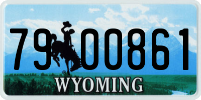 WY license plate 7900861