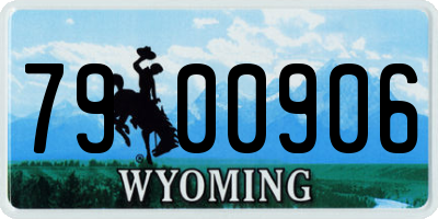 WY license plate 7900906
