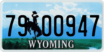 WY license plate 7900947