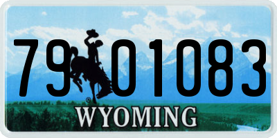 WY license plate 7901083