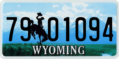 WY license plate 7901094