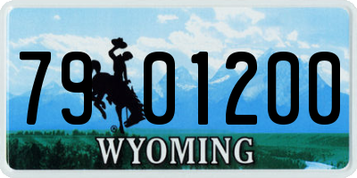 WY license plate 7901200