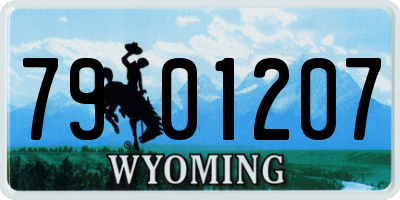 WY license plate 7901207
