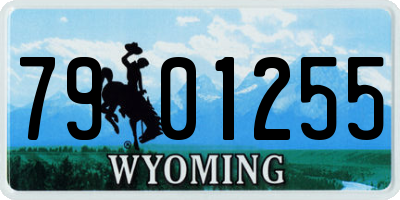 WY license plate 7901255