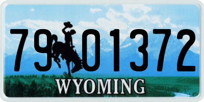 WY license plate 7901372