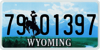 WY license plate 7901397