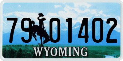 WY license plate 7901402