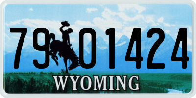 WY license plate 7901424