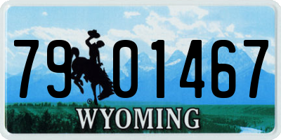 WY license plate 7901467