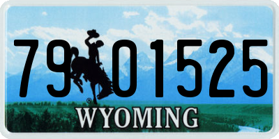 WY license plate 7901525