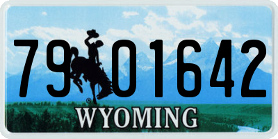 WY license plate 7901642