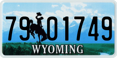 WY license plate 7901749