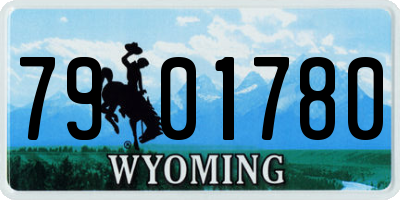 WY license plate 7901780