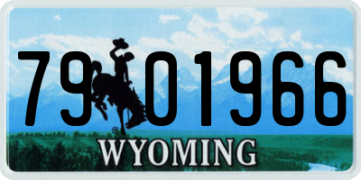 WY license plate 7901966