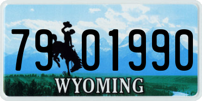 WY license plate 7901990