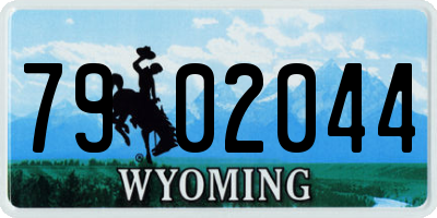 WY license plate 7902044
