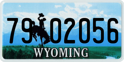 WY license plate 7902056