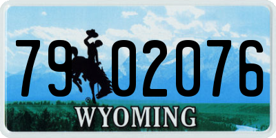 WY license plate 7902076