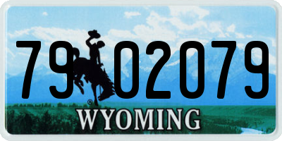 WY license plate 7902079