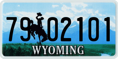WY license plate 7902101