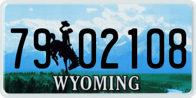 WY license plate 7902108