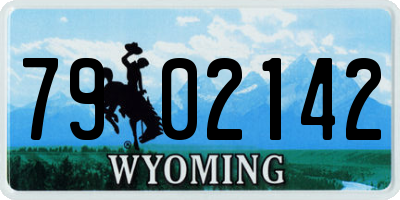 WY license plate 7902142