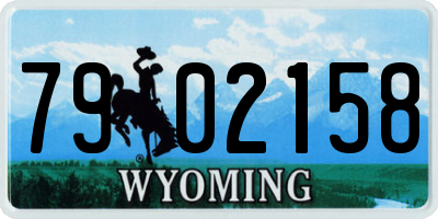 WY license plate 7902158