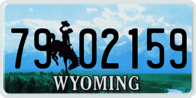 WY license plate 7902159
