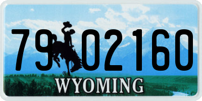 WY license plate 7902160