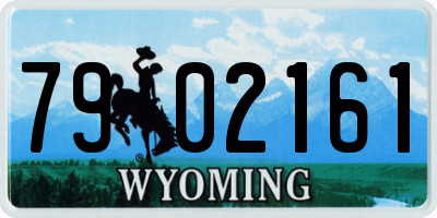 WY license plate 7902161