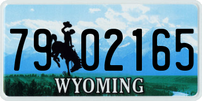 WY license plate 7902165