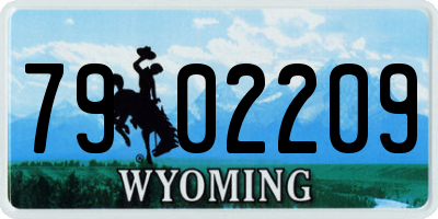 WY license plate 7902209
