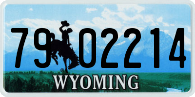 WY license plate 7902214