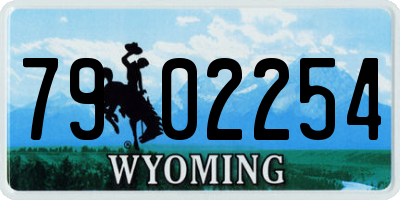 WY license plate 7902254