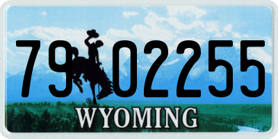 WY license plate 7902255