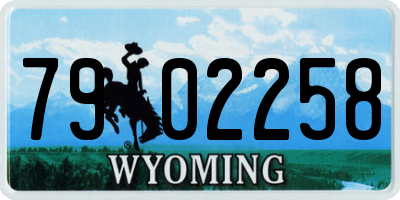 WY license plate 7902258