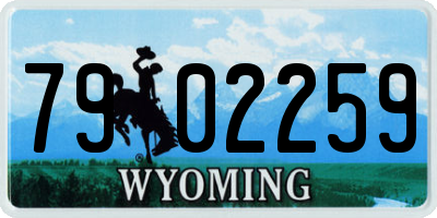 WY license plate 7902259