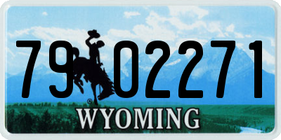 WY license plate 7902271