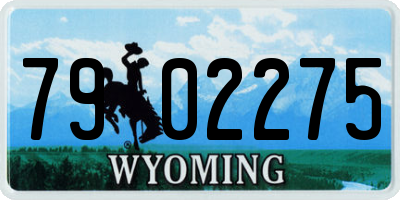 WY license plate 7902275
