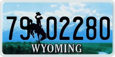WY license plate 7902280