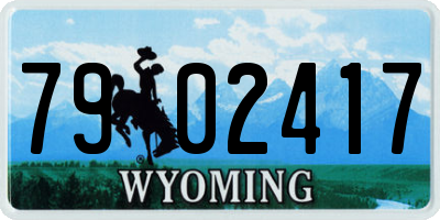 WY license plate 7902417