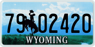 WY license plate 7902420