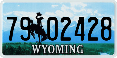 WY license plate 7902428