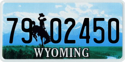 WY license plate 7902450