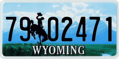 WY license plate 7902471