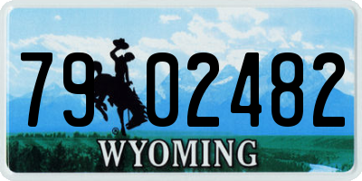 WY license plate 7902482