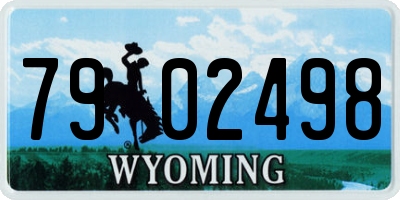 WY license plate 7902498