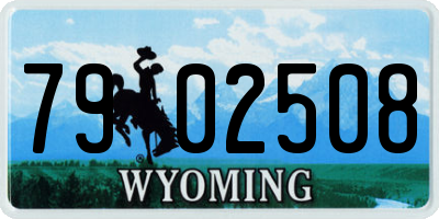 WY license plate 7902508